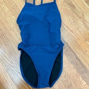 Jolyn Chevy Onesie Swimsuit- navy